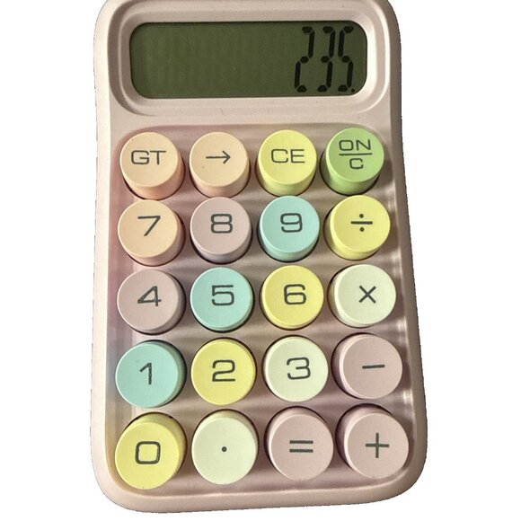 Pastel Calculator with Large Buttons - Picture 4 of 9
